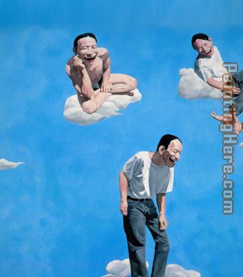 Heaven painting - Yue Minjun Heaven art painting